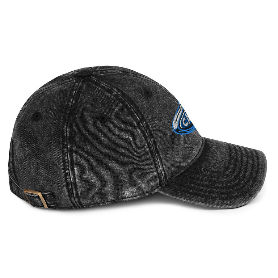 2025 Blue Oval Logo Vintage Cotton Twill Cap