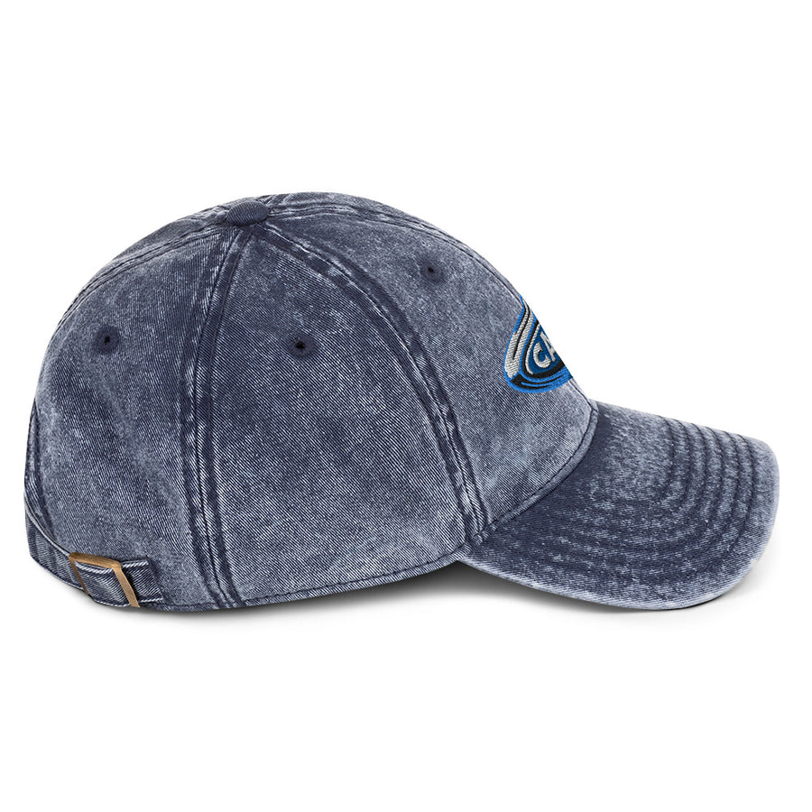 2025 Blue Oval Logo Vintage Cotton Twill Cap